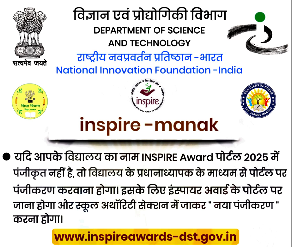 Register Your School In Inspire Award 2025