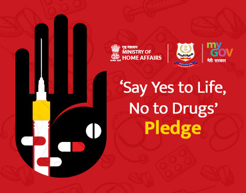 NCB द्वारा शुरू किये गये Say Yes to Life, No to Drugs ePledge जन आंदोलन में भाग लें और नशा के दुष्प्रभाव के प्रति समाज में जागरूकता लाएं |