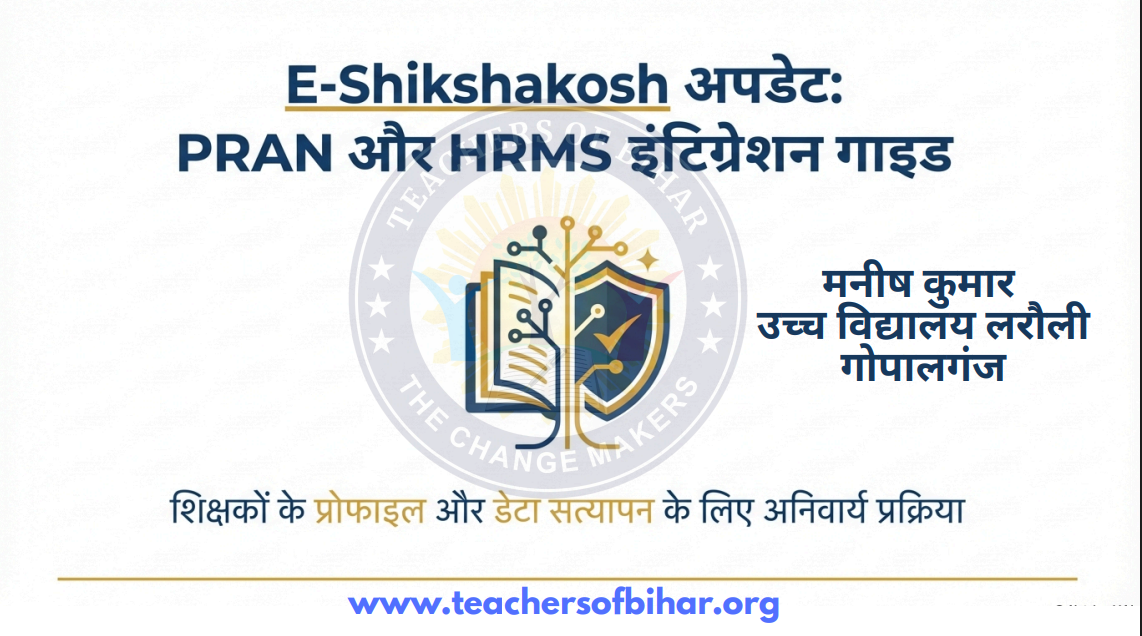Click to view E-Shikshakosh पर PRAN एवं HRMS एकीकरण
